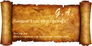 Gasparics Antigoné névjegykártya